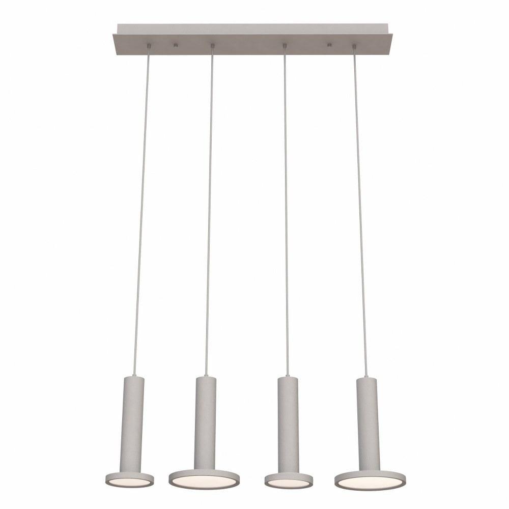 Luna Modern White LED Indoor/Outdoor Linear Pendant Light