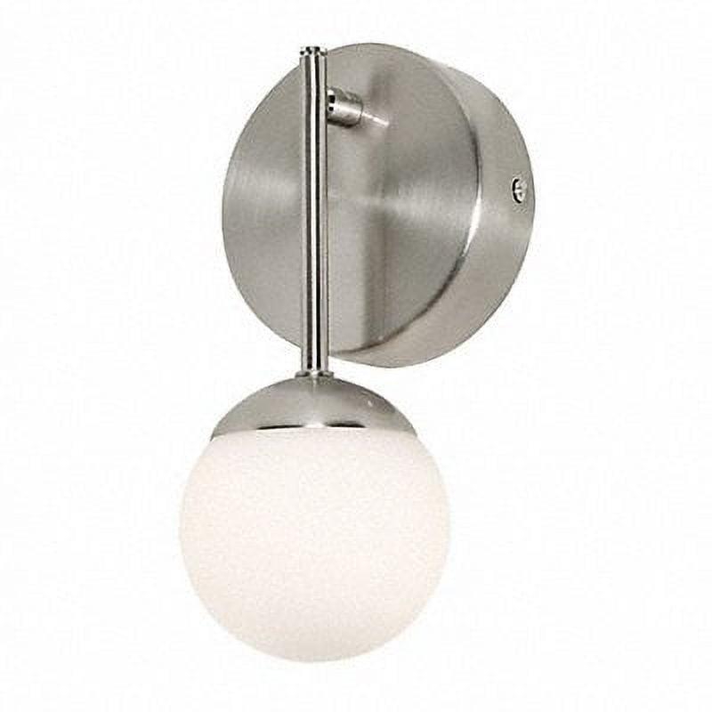 Afx Pearl1LightLEDSconce,SatinNickel,4in PRLS0409L30D1SN
