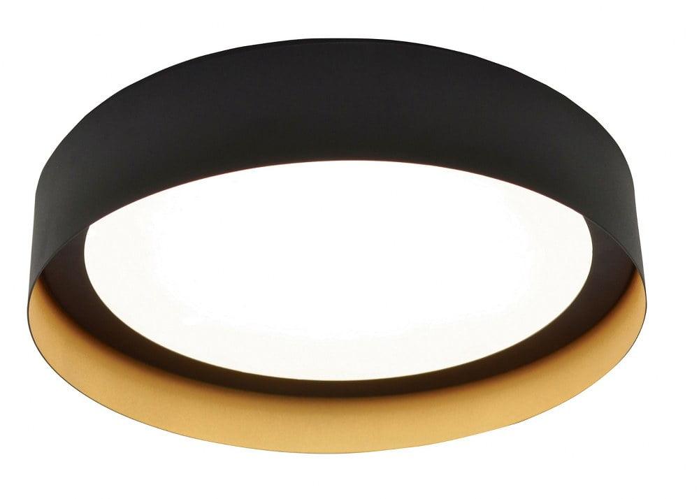 RVF121400L30D1BKGD-AFX-Reveal - 12 Inch 17.5W 1 LED Flush Mount-Black/Gold Finish