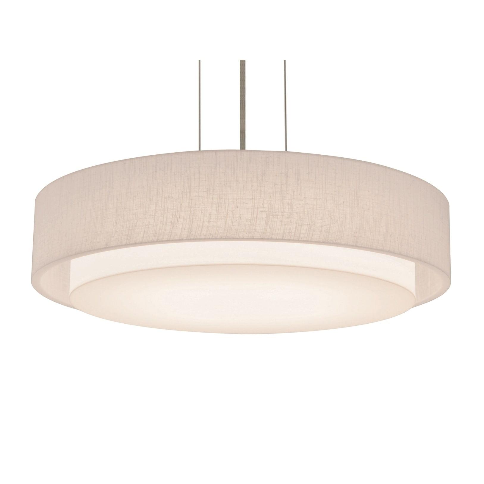 Sanibel Satin Nickel Double Layer Drum LED Pendant 18"