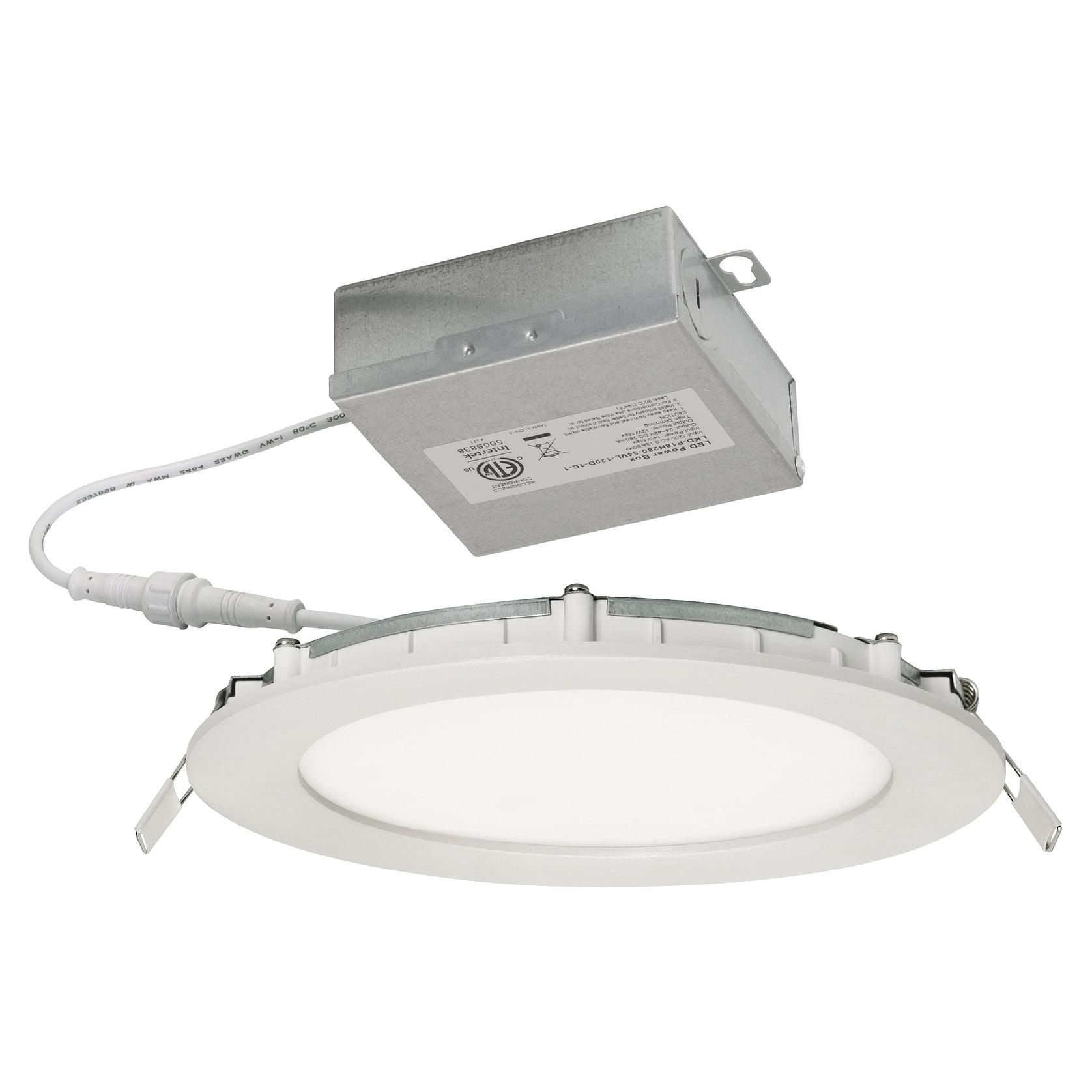 White Glass LED Canless Recessed Light Fixture