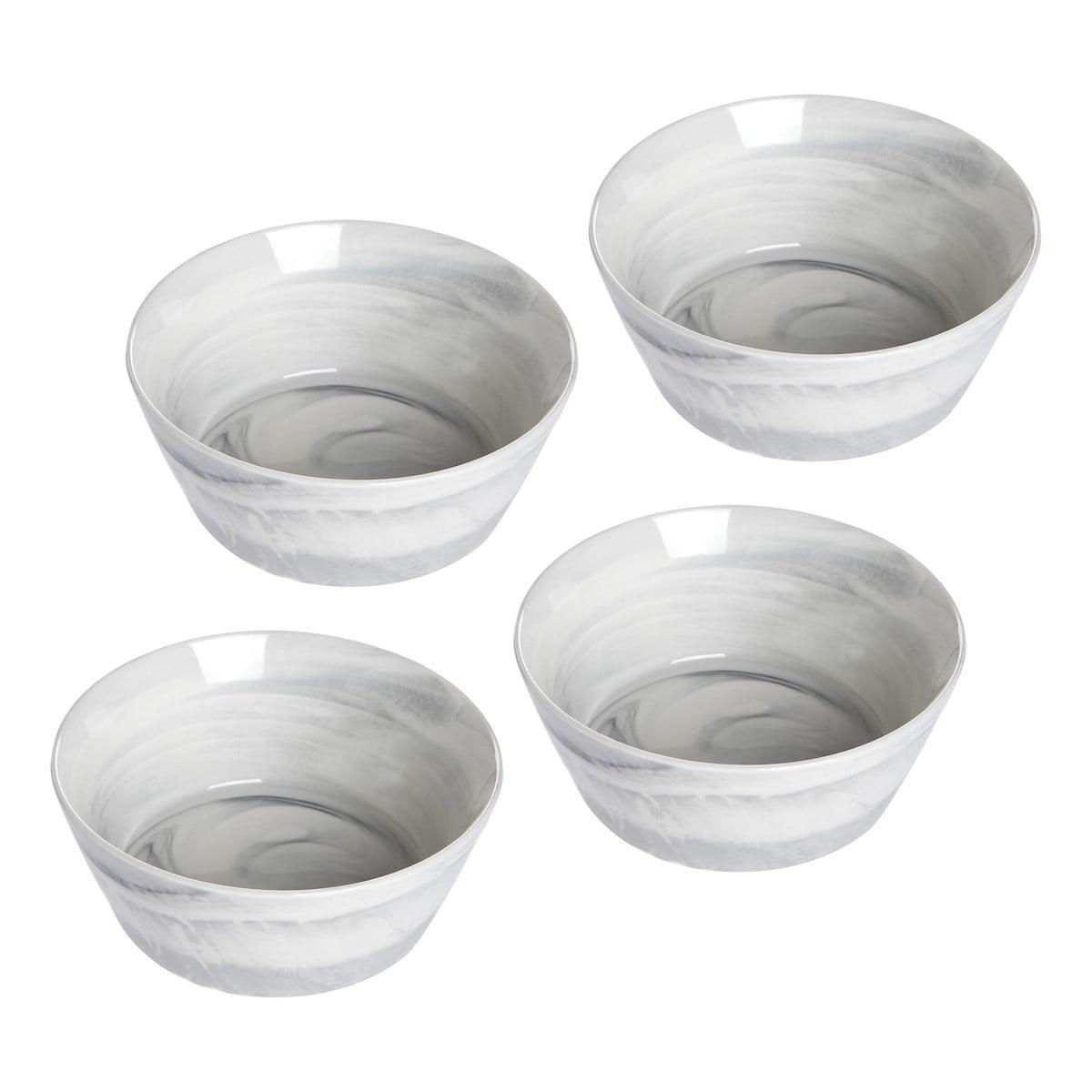 C&F Home Agate Ware Bowl Set Of 4 Swirl Design Farmhouse Decor Decoration 6 x 2.5 Inches.