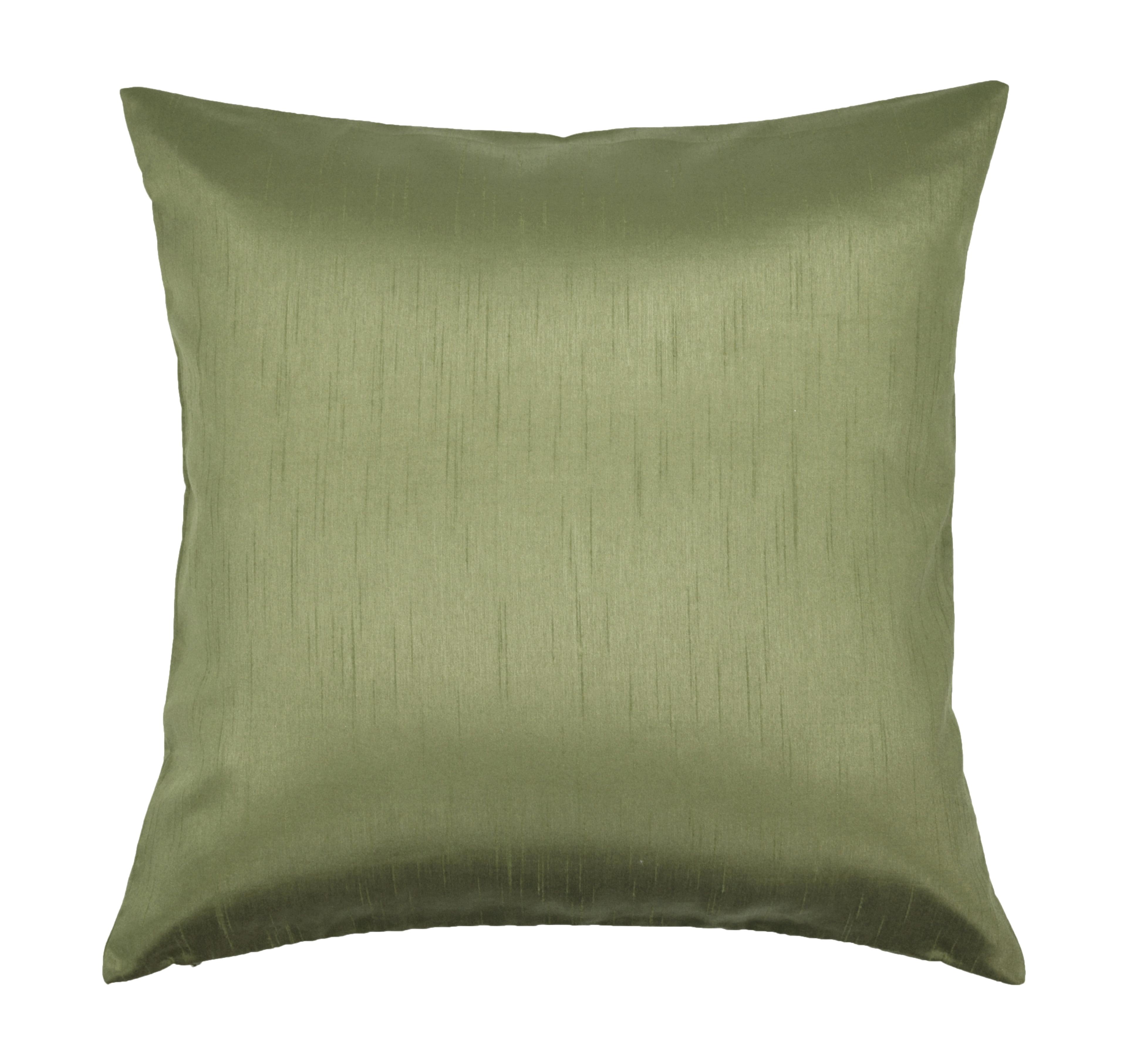 Sage Green Faux Silk Square Throw Pillow Cover 18x18