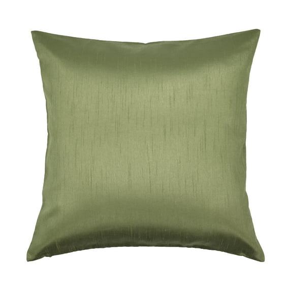 Aiking Home Solid Faux Silk Decorative Throw Pillow COVER 18 by 18 - Sage