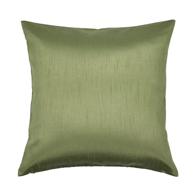Aiking Home Solid Faux Silk Decorative Throw Pillow COVER 18 by 18 - Sage