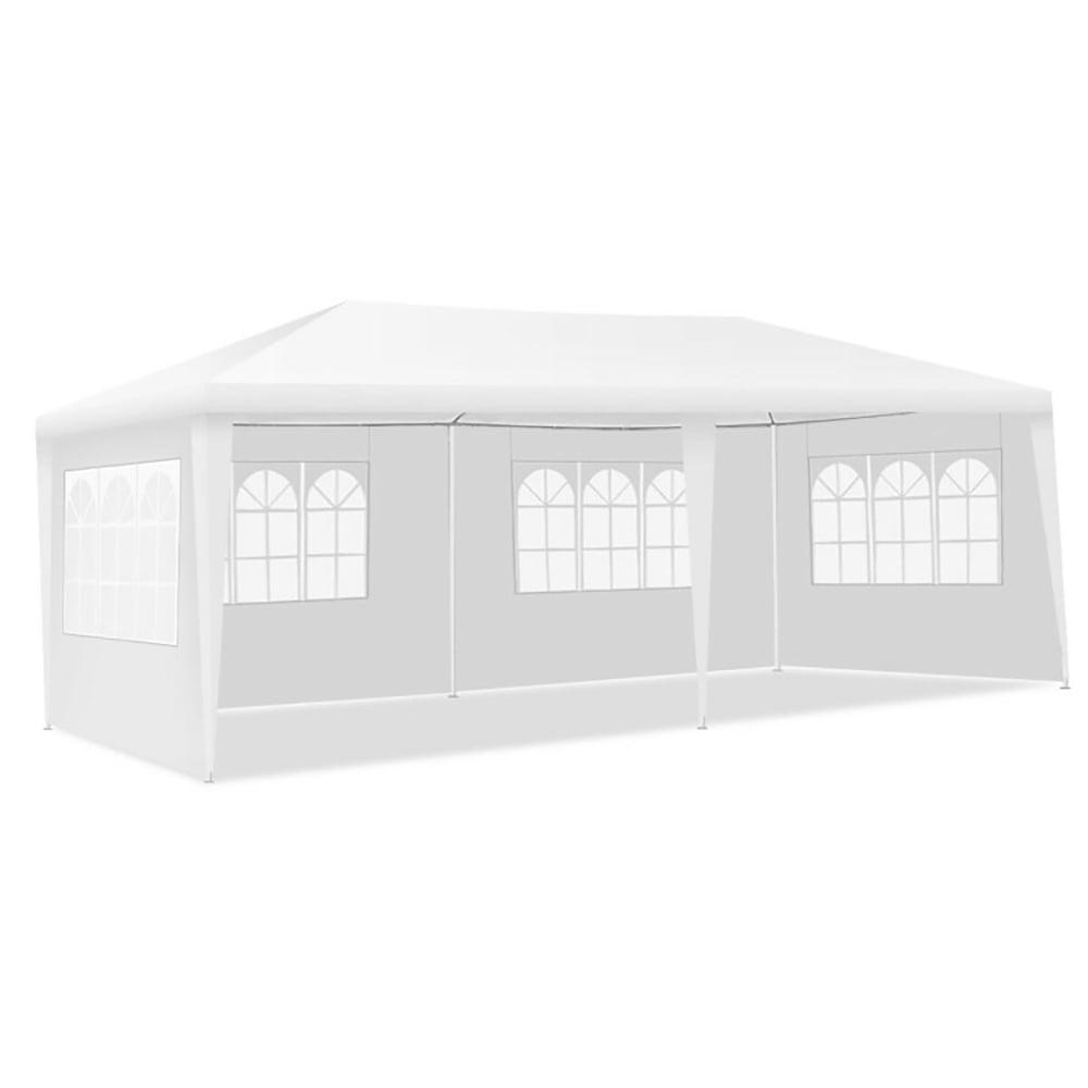 White 10' x 20' Outdoor Canopy Tent with Removable Walls