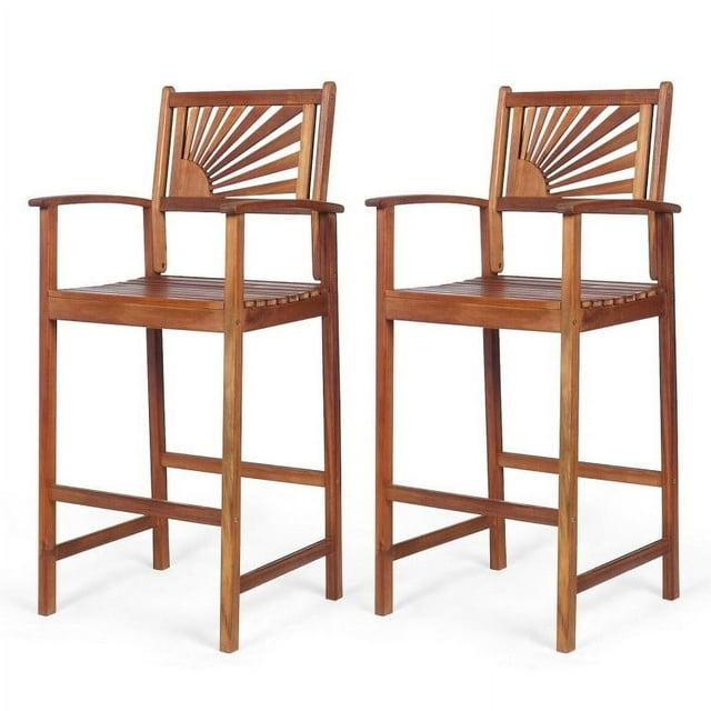 Costway Costway Acacia Outdoor 29'' Bar Stool