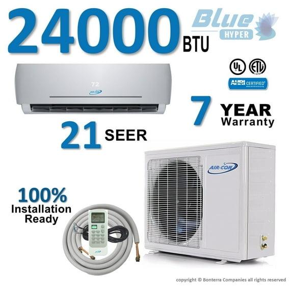 Air-Con 24000 BTU HYPER Mini Split Air Conditioner Heat Pump Ductless 21 Seer