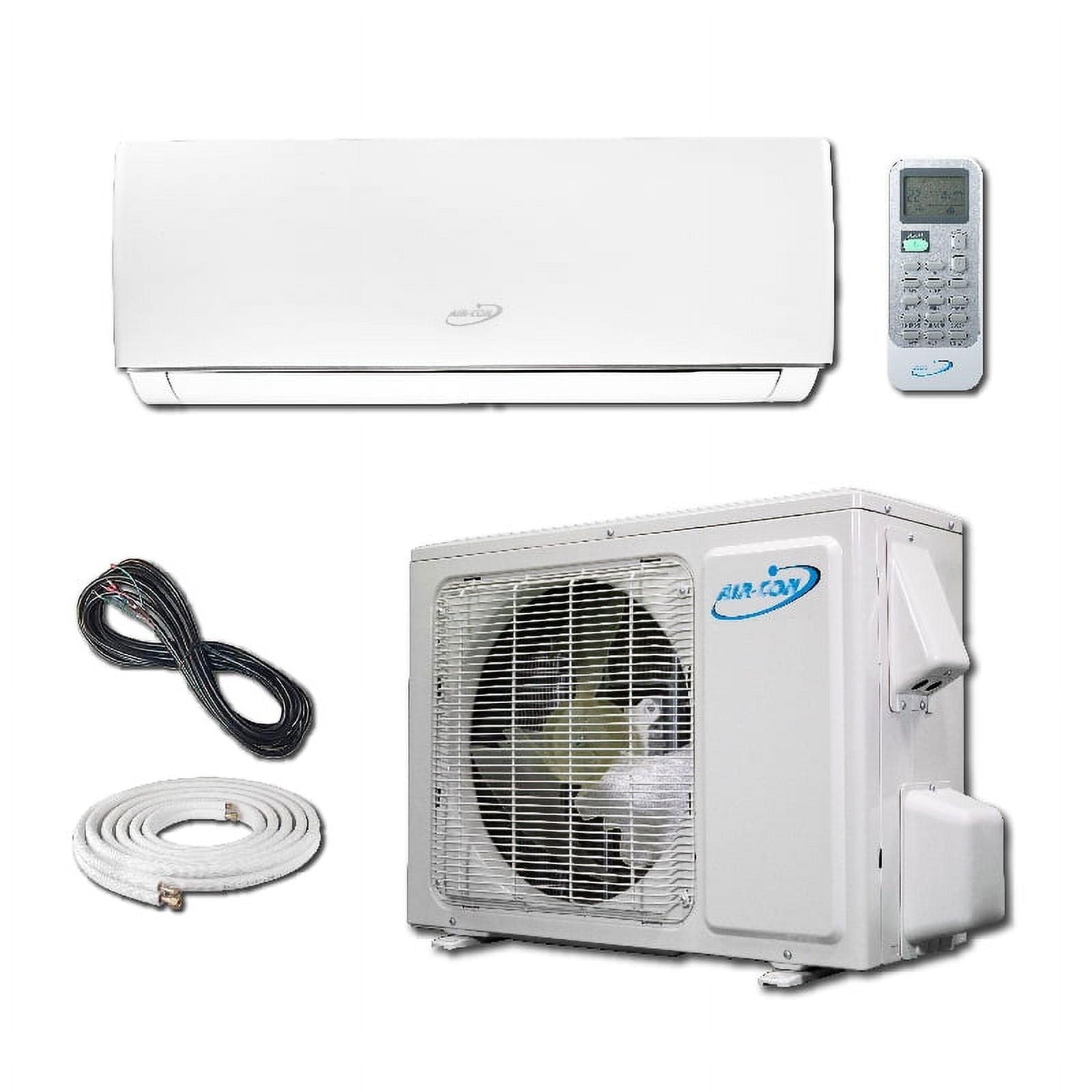 White 18000 BTU Wi-Fi Connected Ductless Mini Split Air Conditioner with Heater