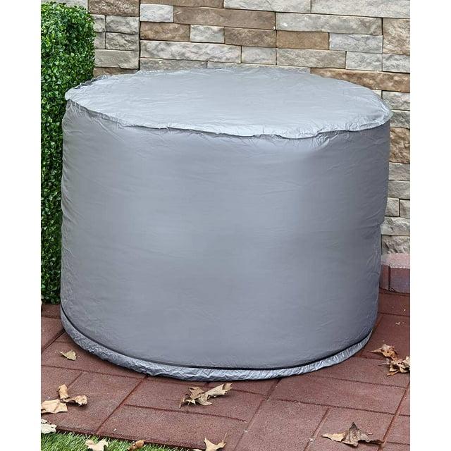 The Lakeside Collection Air Conditioner Covers for Outside Unit – Grey - Round