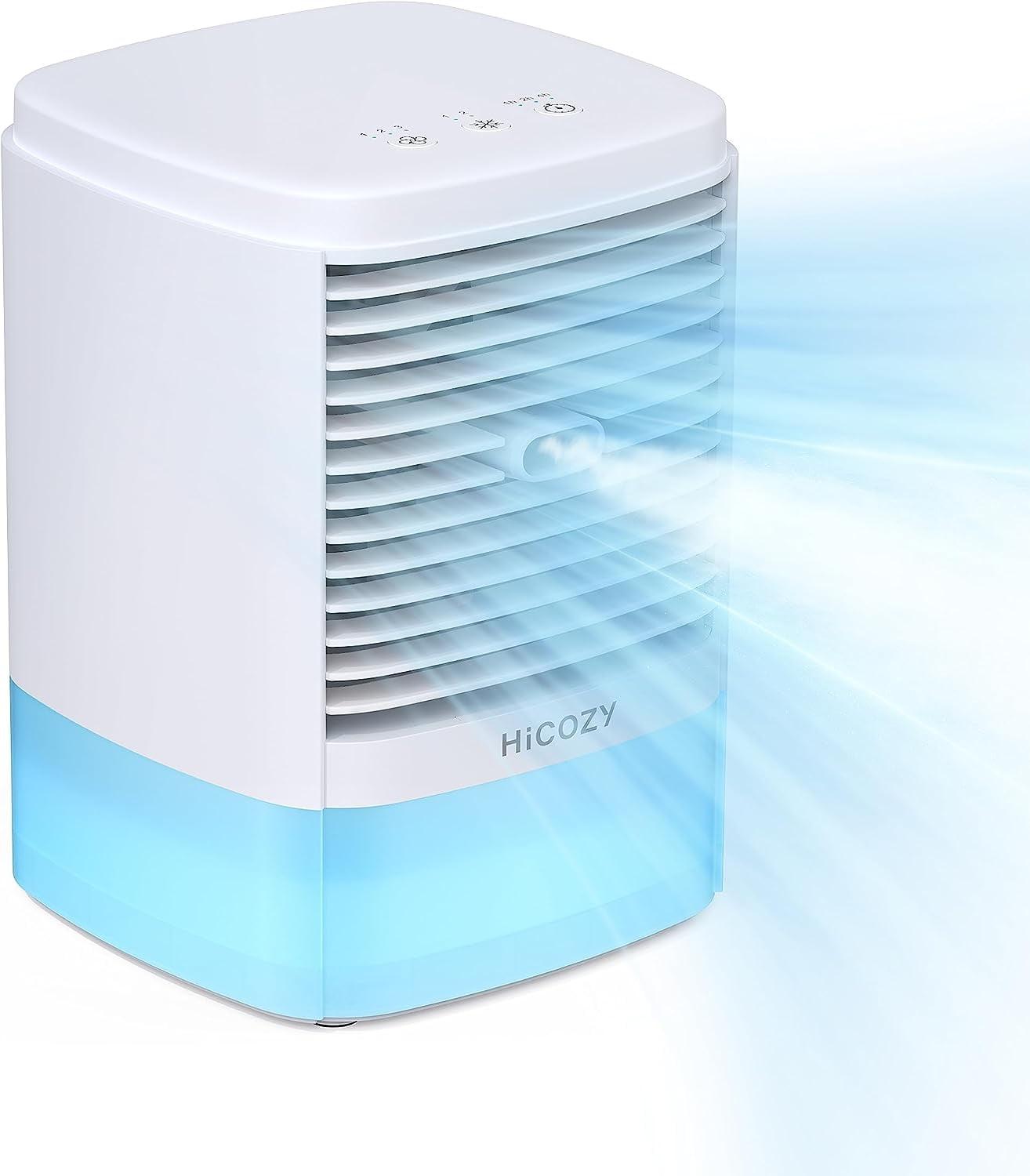 HiCOZY Air Cooler Portable Air Cooling Fan Humidifier For Desktop, Office, Bedroom