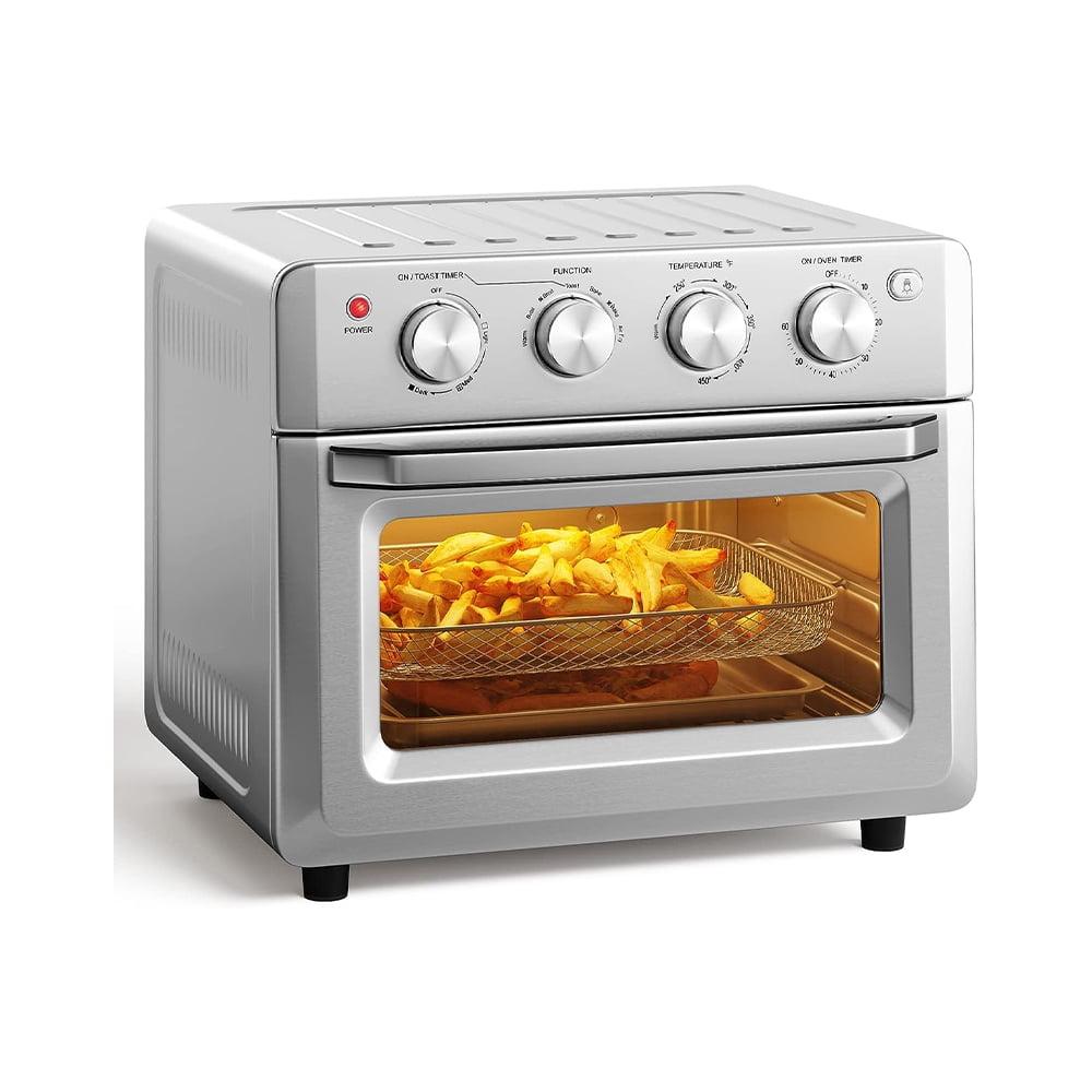 Silver 19-Quart Stainless Steel Air Fryer Toaster Oven