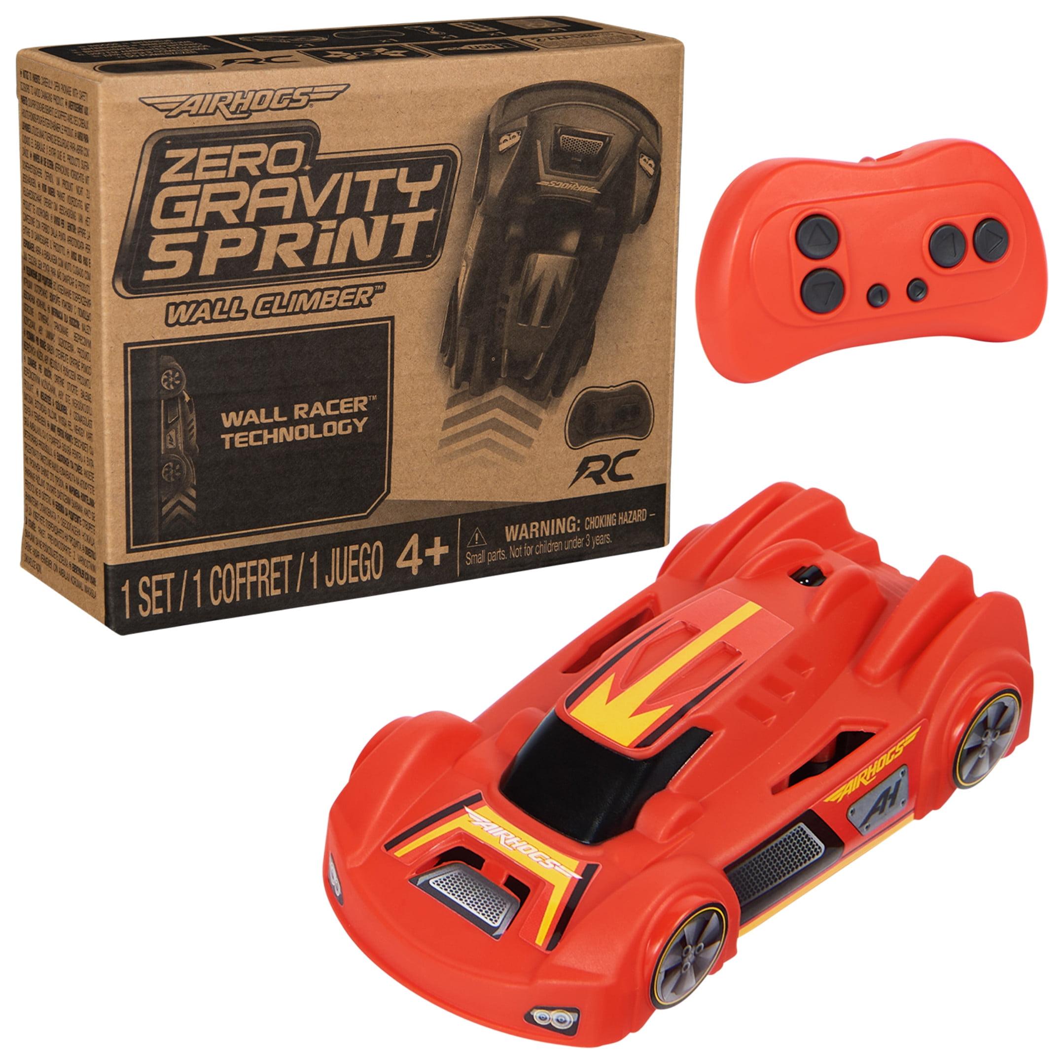 Air Hogs, Zero Gravity Sprint RC Car Wall Climber, Red USB Micro B Rechargeable Indoor Wall Racer, Over 4-Inches, Kids Toys for Kids Ages 4 and up