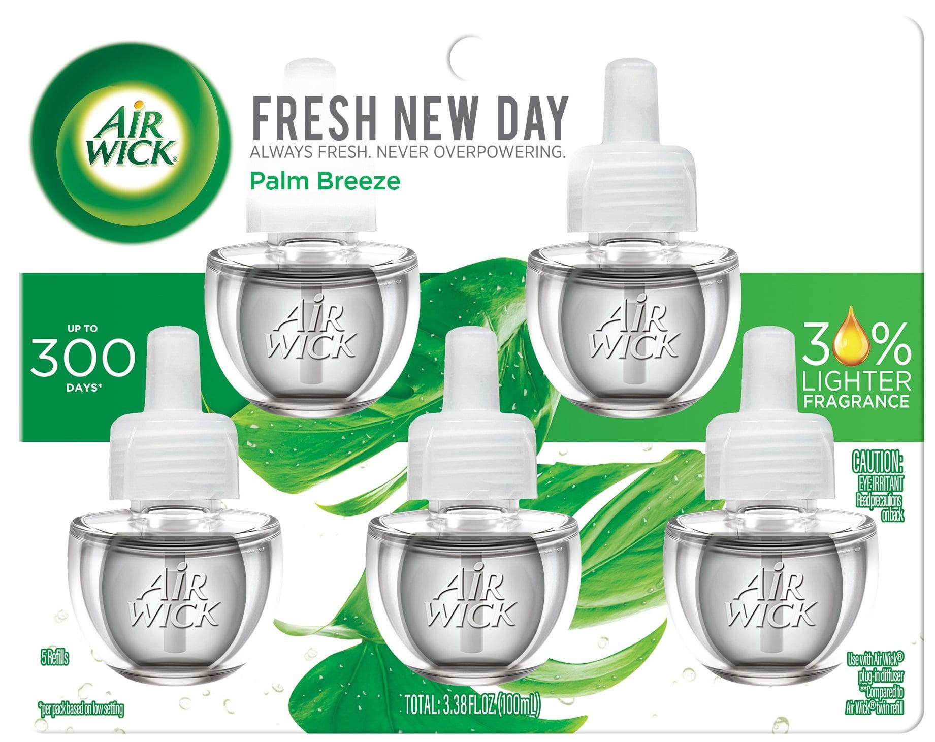 Air Wick Fresh New Day Palm Breeze Scented Oil Refill 5-Pack