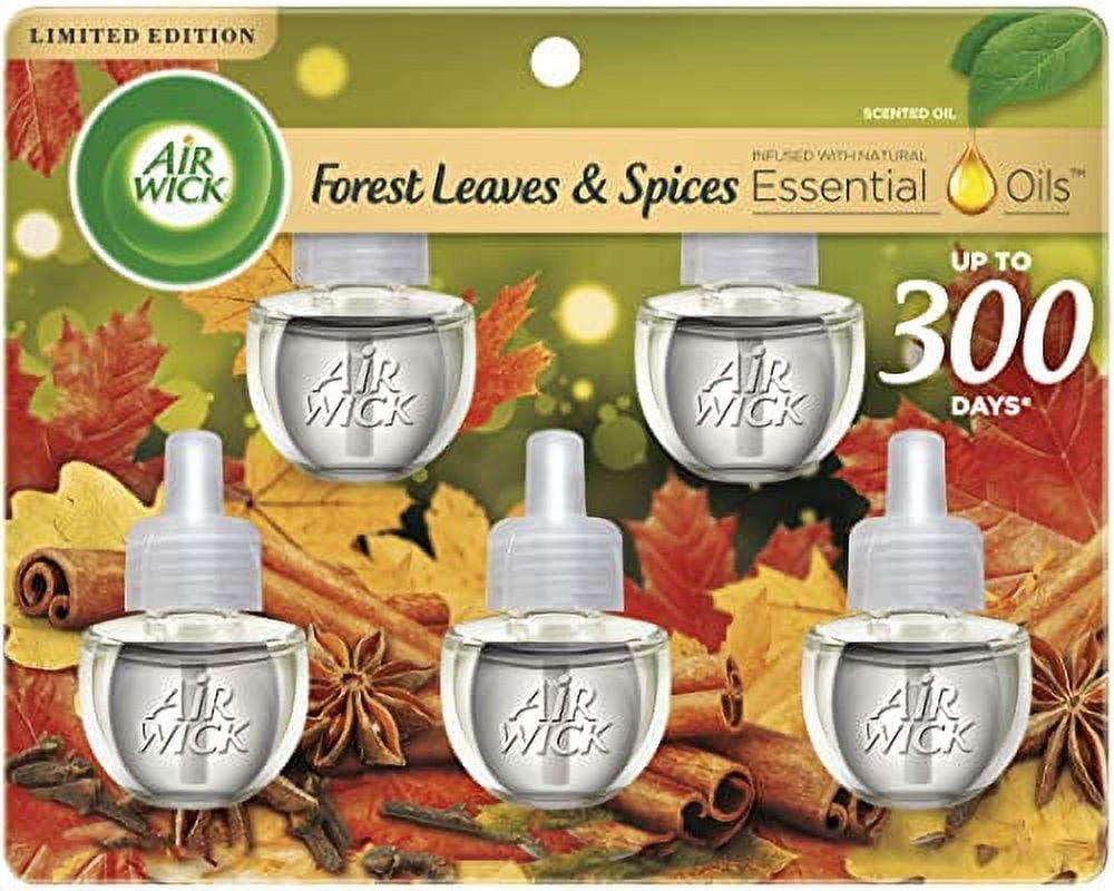 Air Wick Plug-In Scented Oil Air Freshener Warmer Refills, Pumpkin Spice, 5 Count