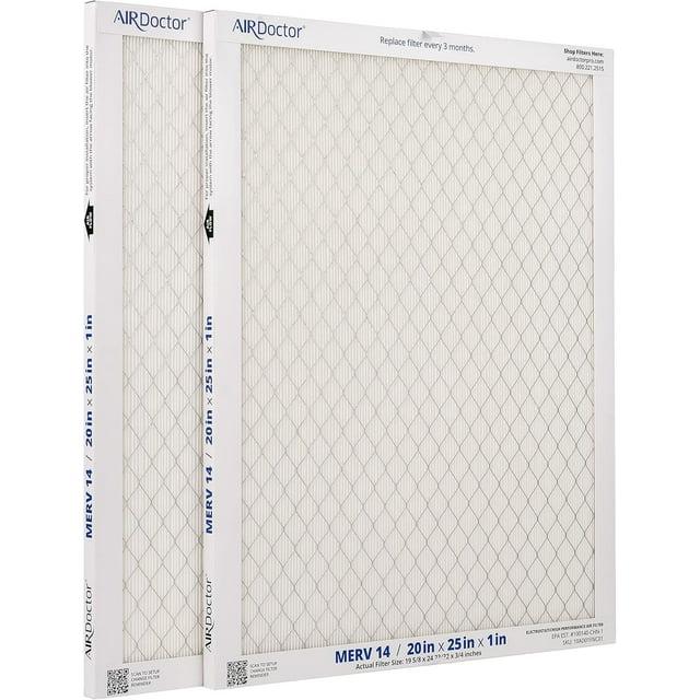 AirDoctor MERV 14 HVAC Tamaño de Filtro Plisado, 20x25x1, Captura el 96% de los Contaminantes 1-3 Micras de Tamaño