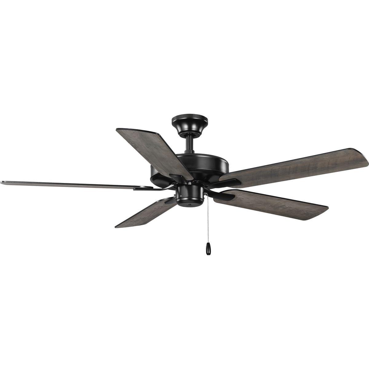 Matte Black 52" 5-Blade Ceiling Fan with Reversible Blades