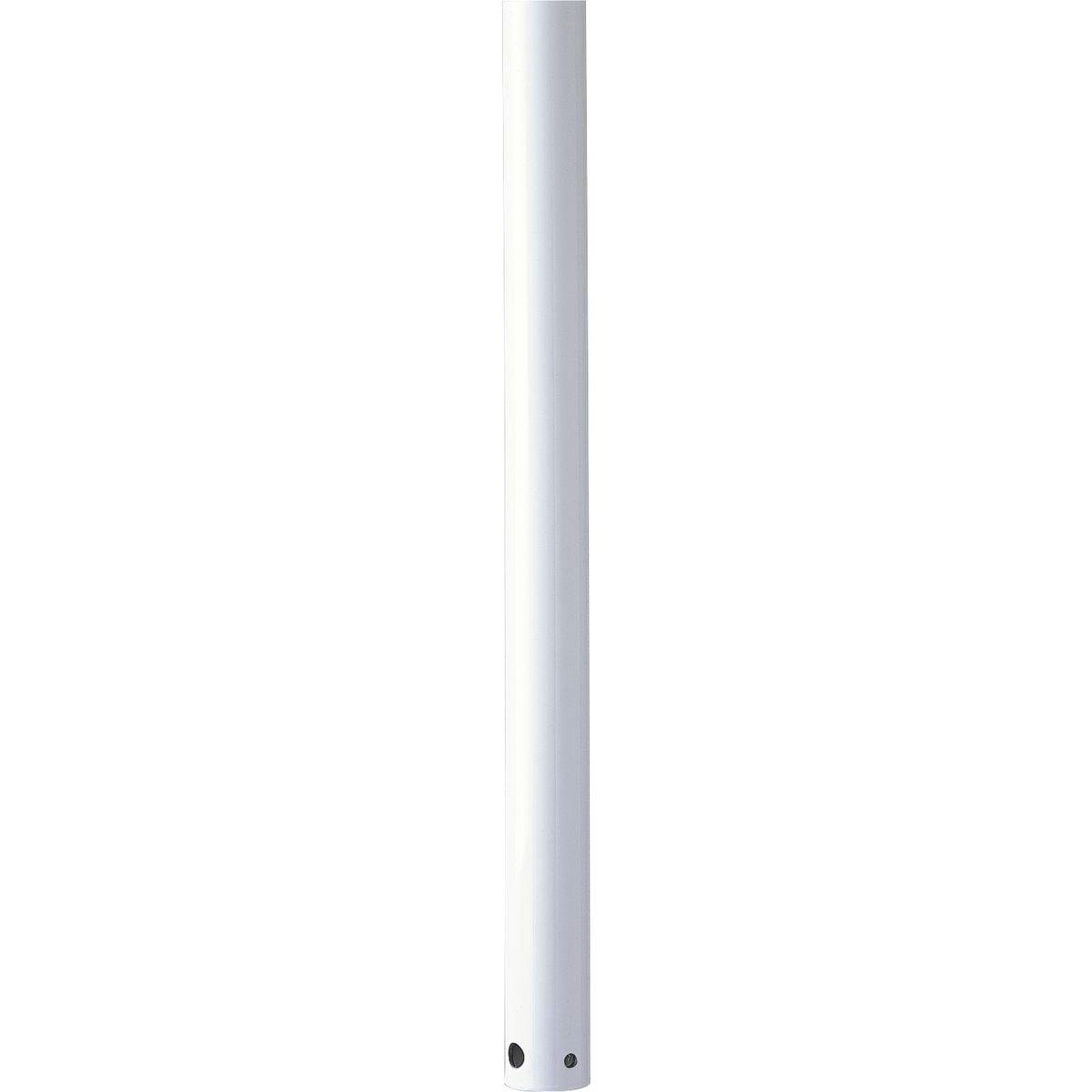 White 12-Inch Steel Ceiling Fan Downrod