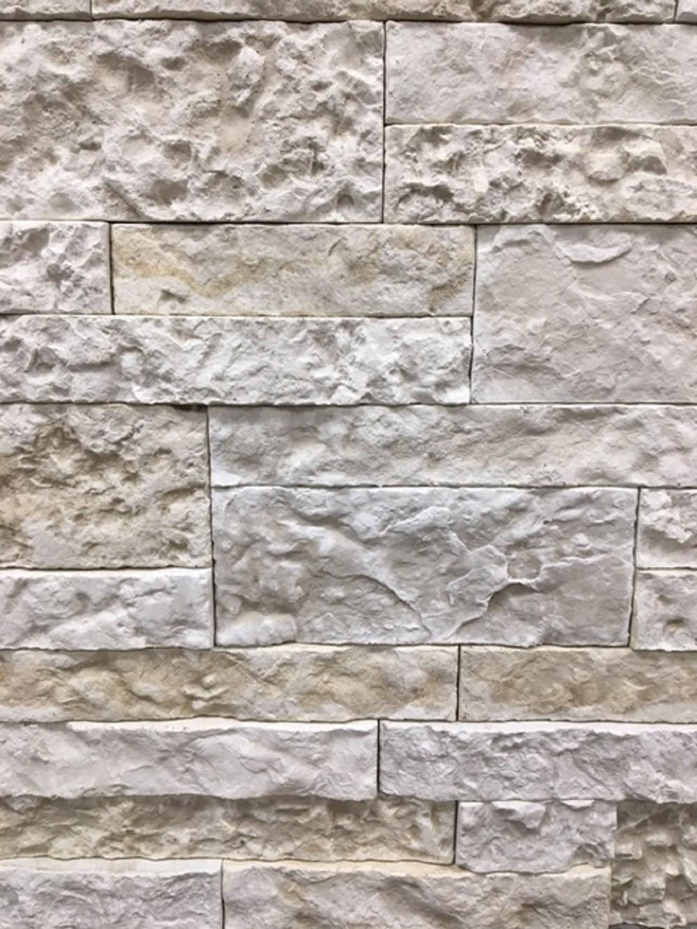 AirStone Primary Stones: Birch Bluff Color Blend, Manufactured Stone Wall Covering, Indoor & Outdoor Home Décor