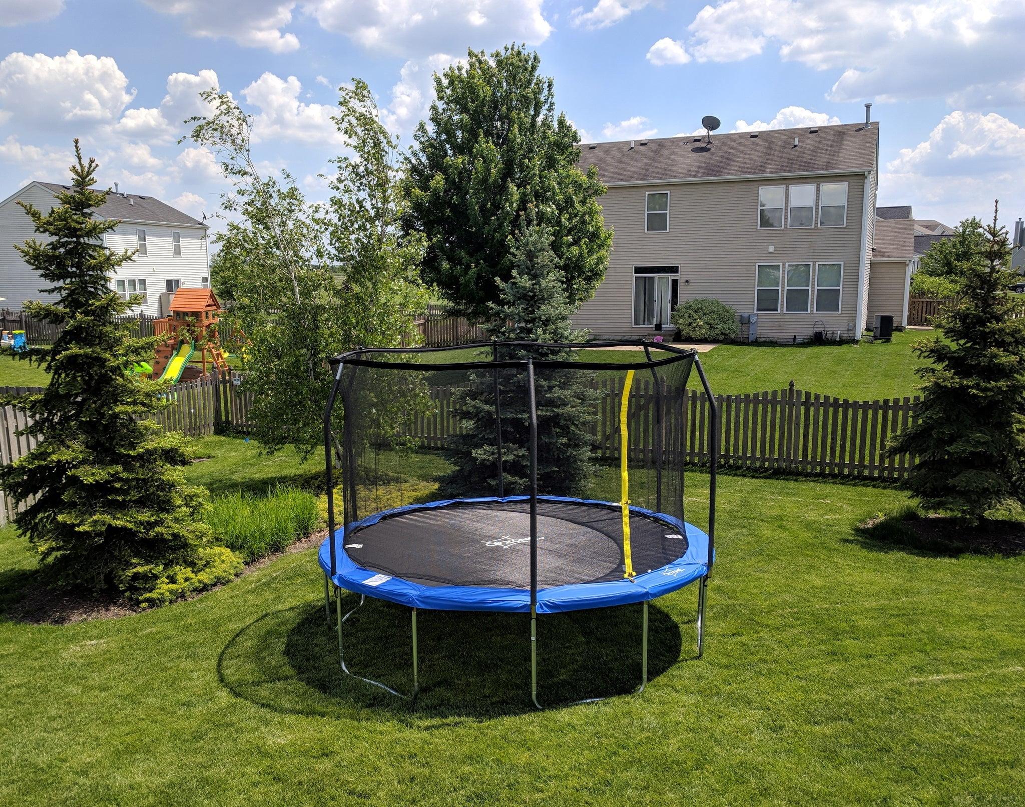 AirZone Play Backyard Jump 12' Round Trampoline with Safety Enclosure