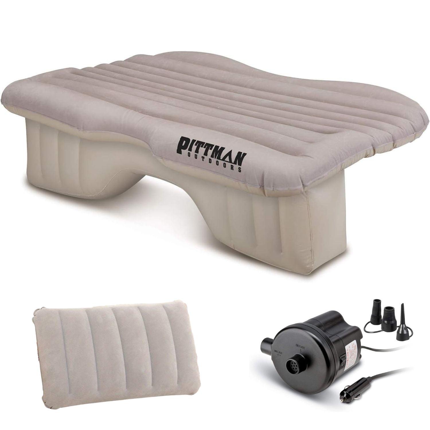 Pittman Outdoors AirBedz Inflatable PVC Rear Seat Air Mattress - Mid-Size Fits Jeeps, Car, SUV’s & Mid-Size Trucks, Comes with Portable DC Air Pump