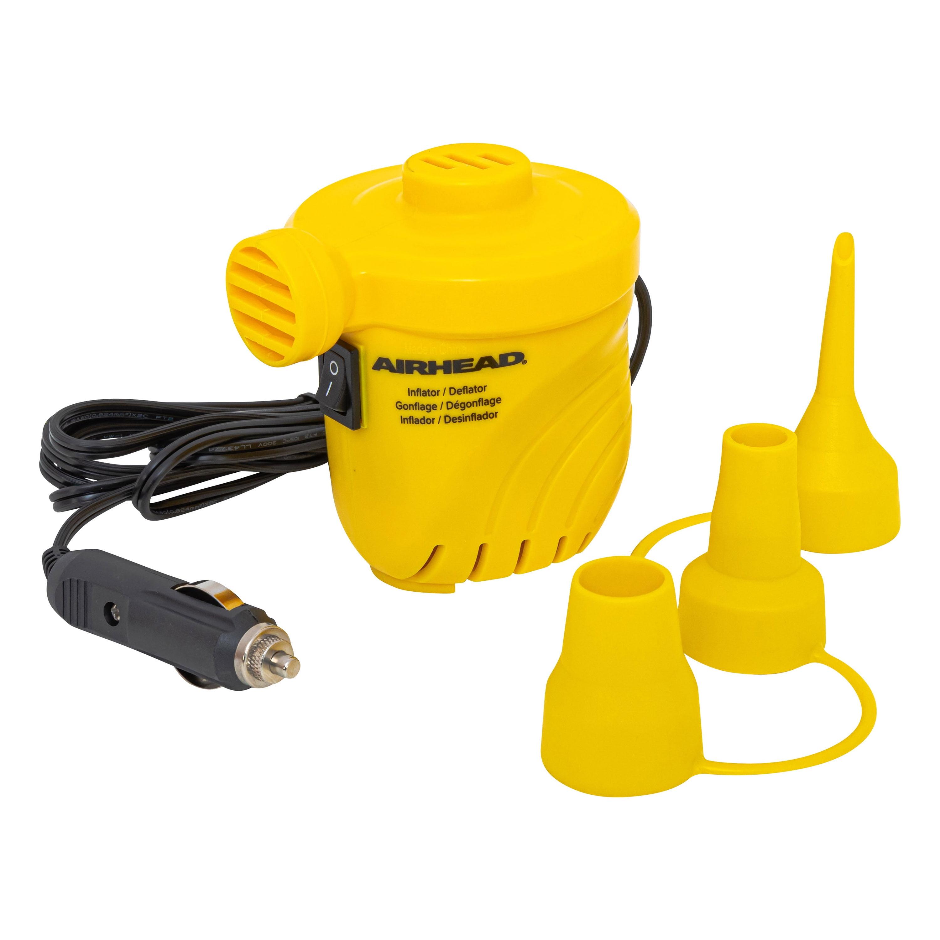 Airhead Yellow 12V Portable Air Pump with Nozzles