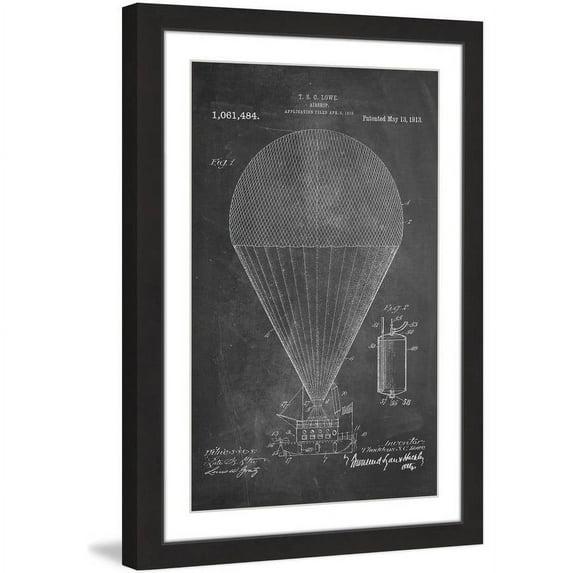 Marmont Hill 'Airship 1913 Chalk' by Steve King Framed Painting Print | Wayfair