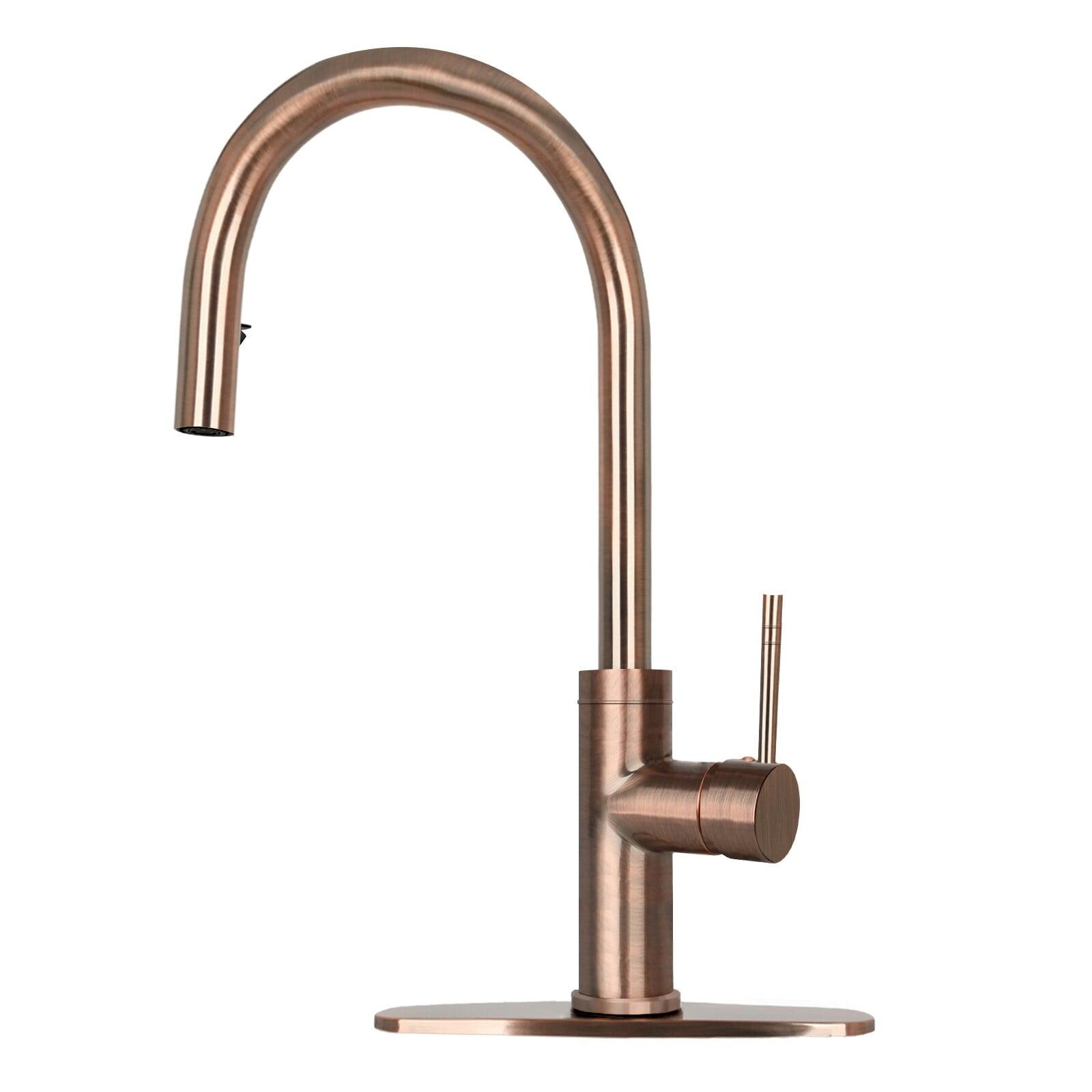 Pull Down Kitchen Faucet with Single Handle and Deck Plate