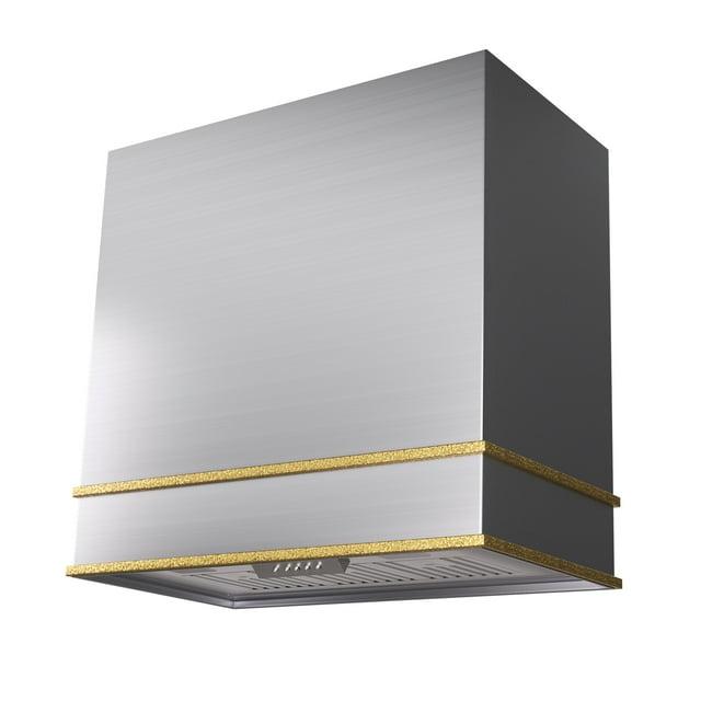 Akicon Akicon 30" Stainless Steel 600 CFM Ducted (Vented) Wall Mounted Required Range Hood AK-HS30HB-BSG