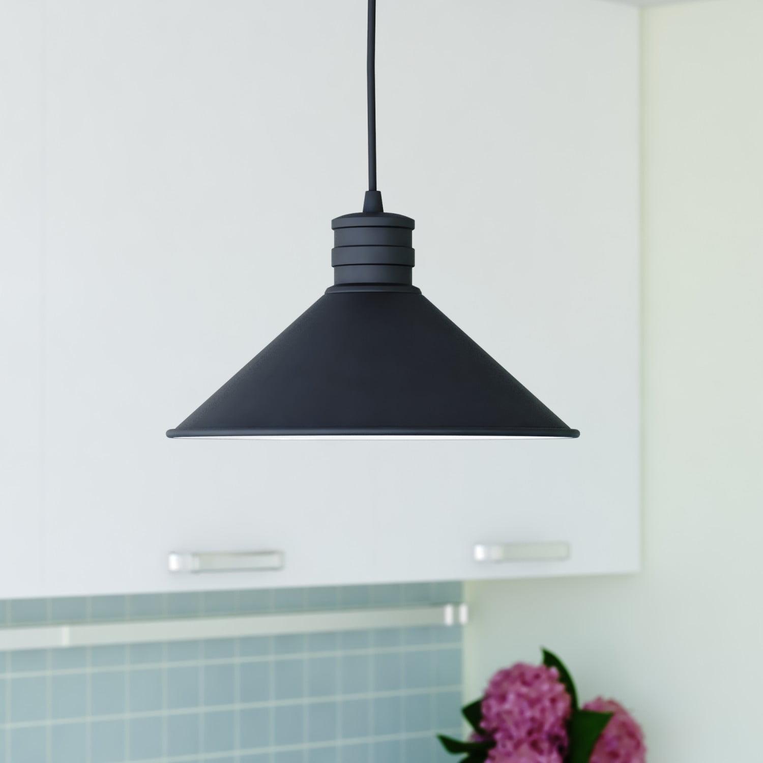 VAXCEL Akron 1L Bronze Metal Industrial MCM Cone Pendant Hanging Ceiling Light