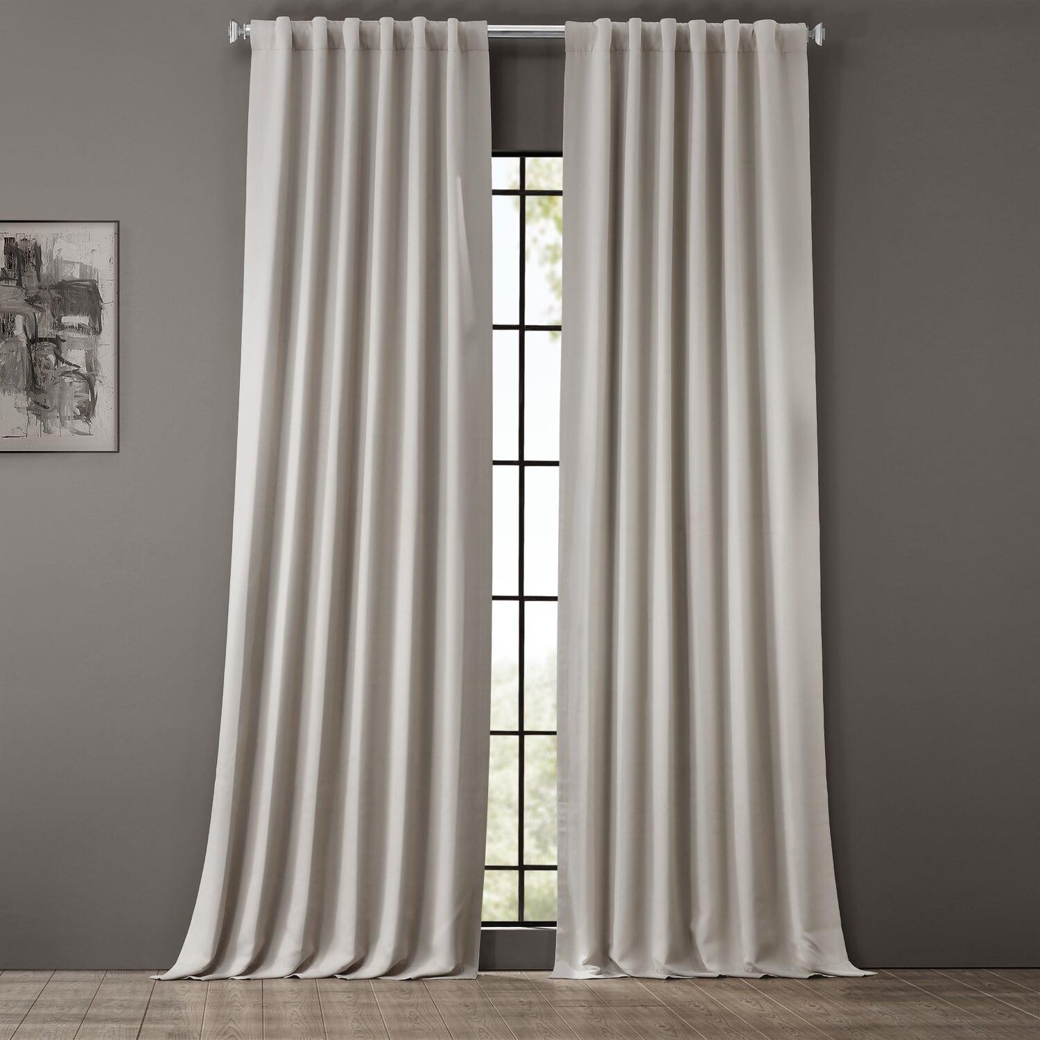 Alabaster Beige Blackout Room Darkening Curtain (1 Panel), Alabaster Beige, 50W X 84L