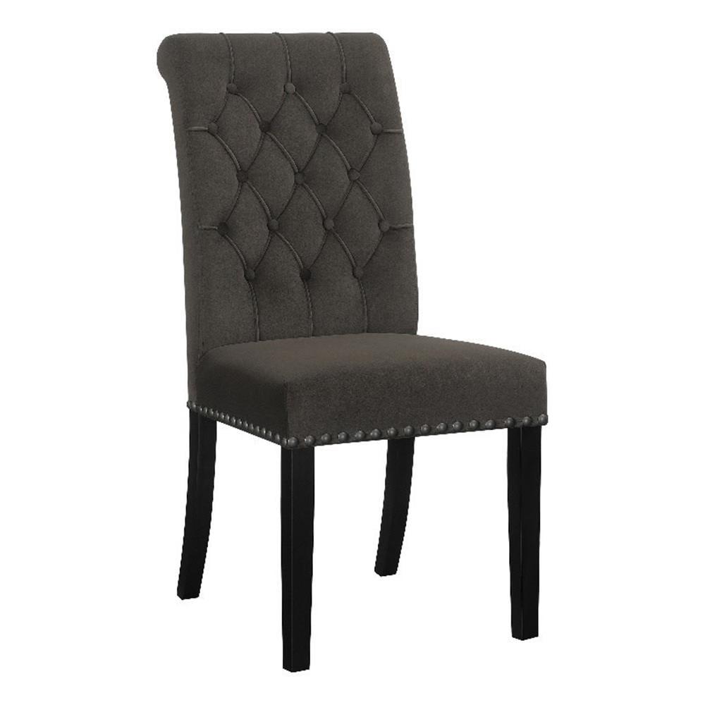Alana Upholstered Tufted Side Chairs with Nailhead Trim (Set of 2)