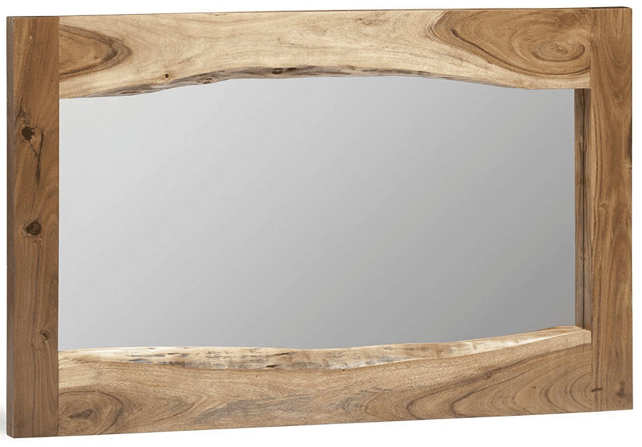 Alpine Live Edge Wood Mirror Natural - Alaterre Furniture