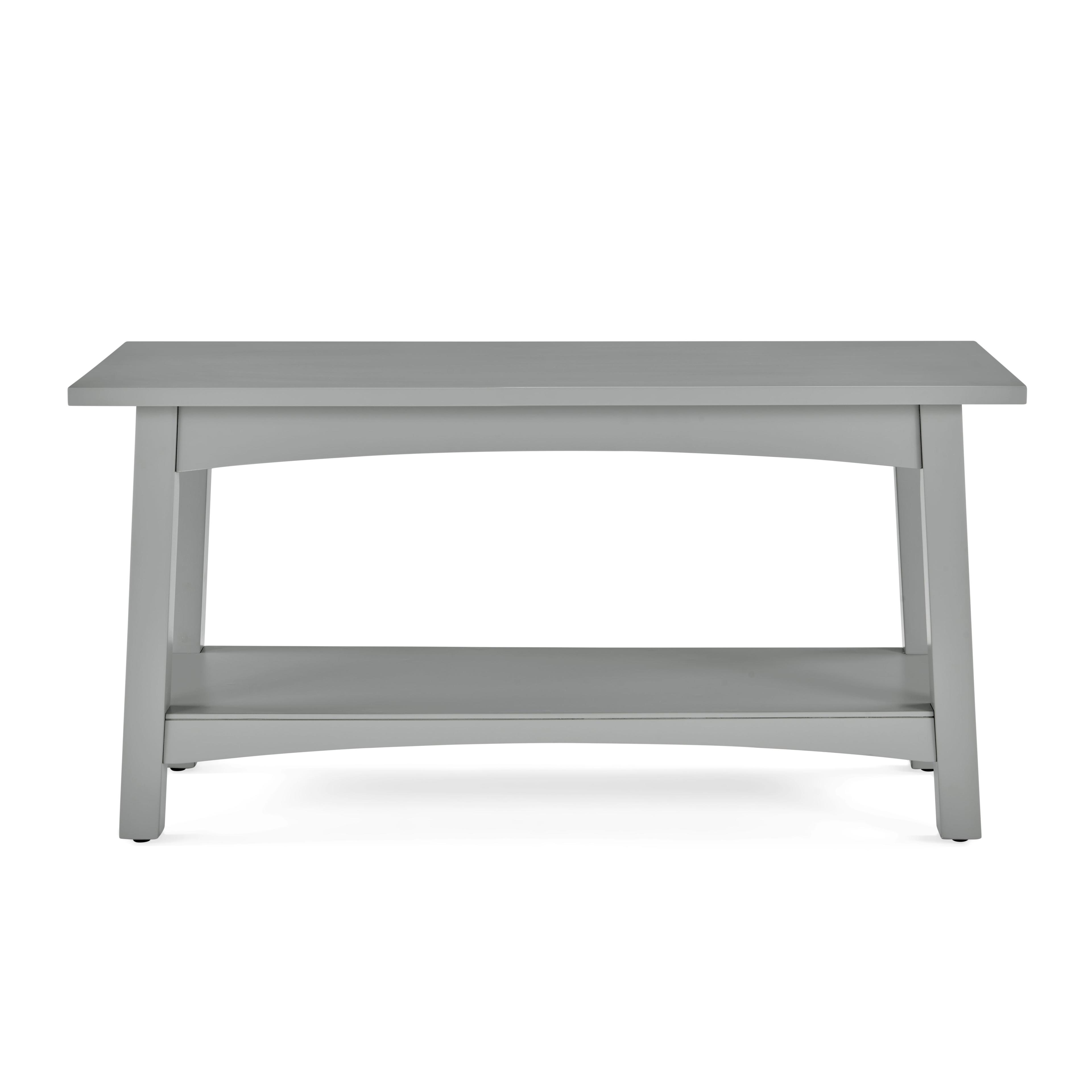 Alaterre Craftsbury 36 in. Sturdy Pine Wood Entryway Bench, Open Design Accent Furniture, Gray