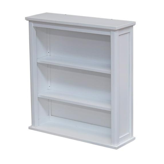 Dorset Wall Mounted Bath Storage Cabinet with Two Open Shelves White - Alaterre Furniture: Hardwood Construction, No Assembly Required