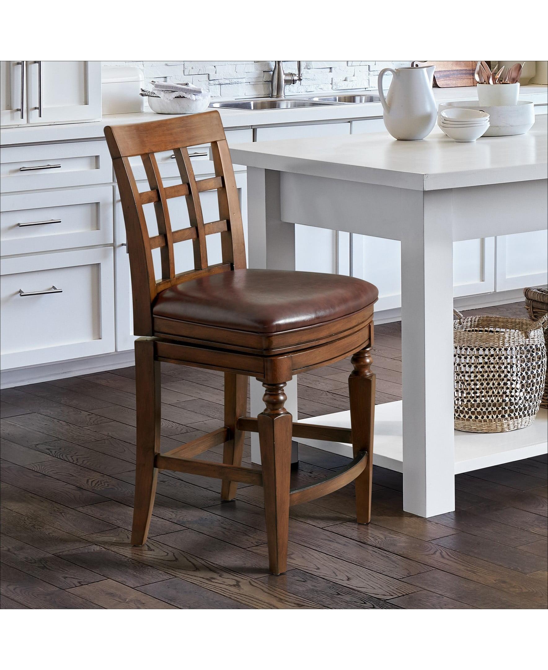 Napa Swivel Upholstered Counter Stool with Solid Wood Frame