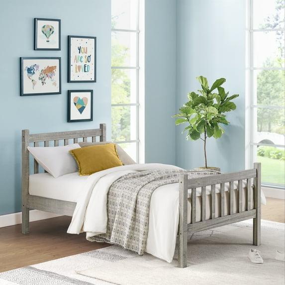 Alaterre Windsor Twin Wooden Weathered Beachhouse Farmhouse Industrial Bohemian Style Bed