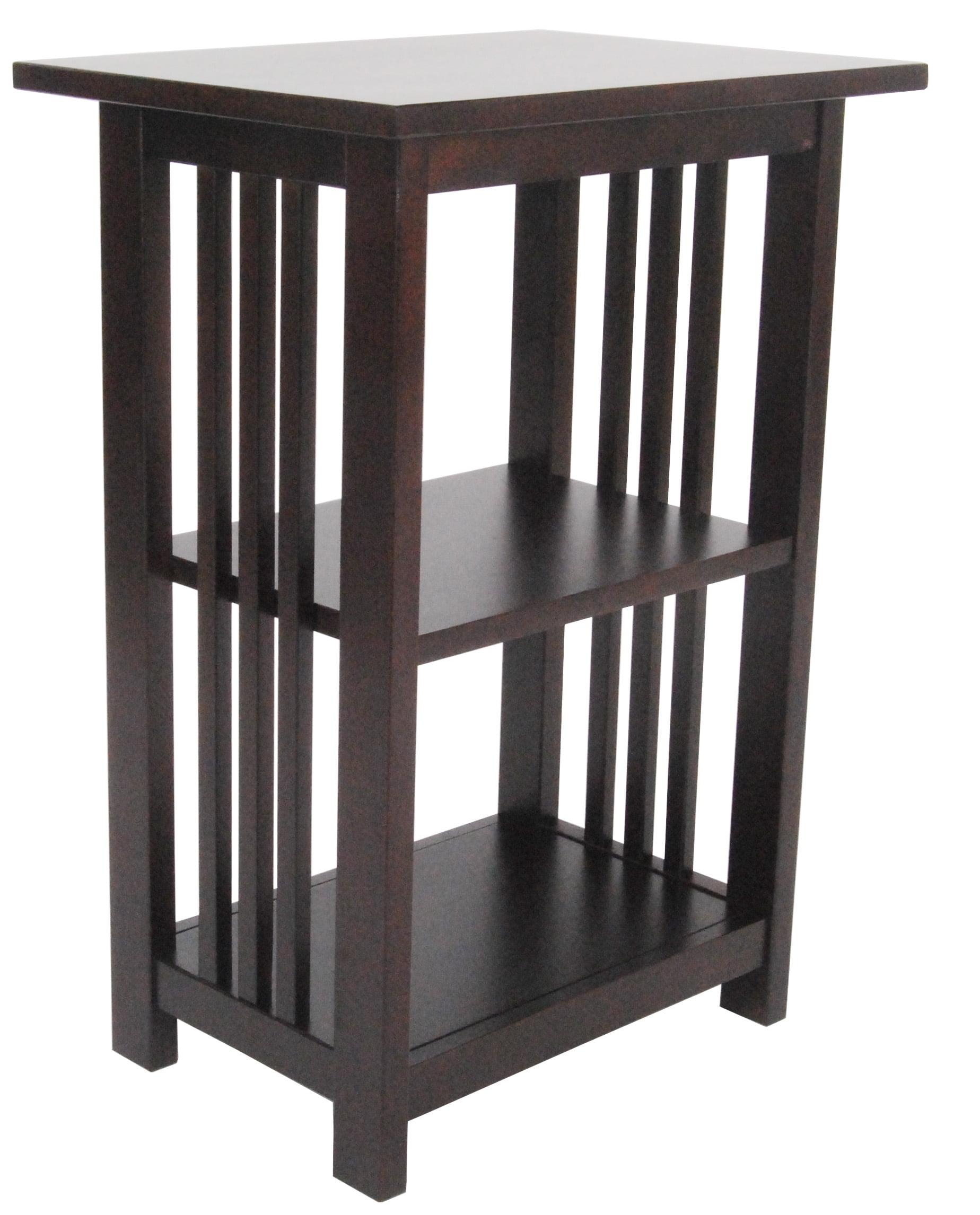 2-shelf End Table Wood Espresso - Alaterre Furniture
