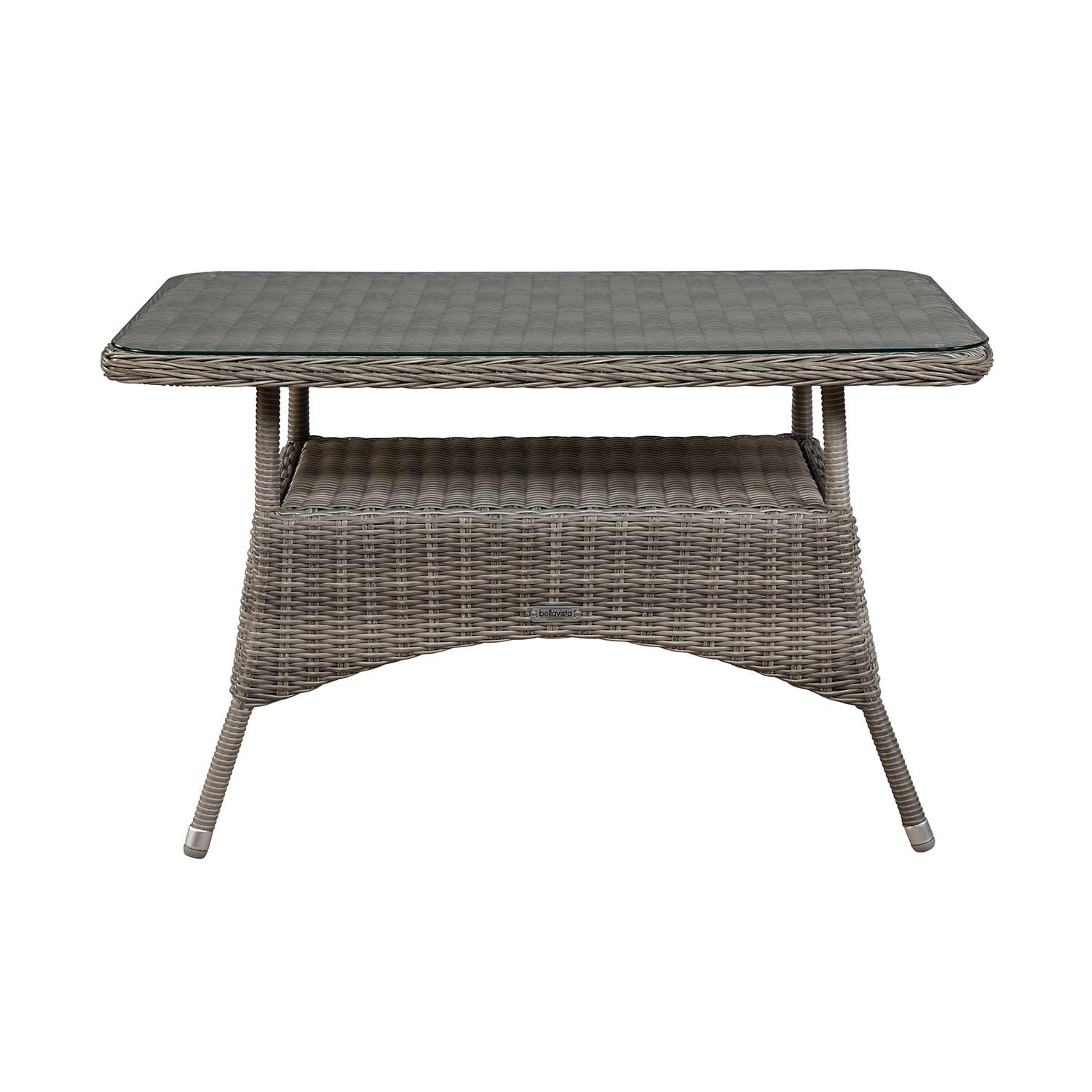 Monaco Gray Wicker and Aluminum Outdoor Cocktail Table