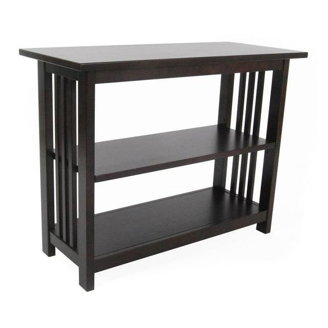 24" 2 shelf Bookshelf Wood Coffee - Alaterre Furniture
