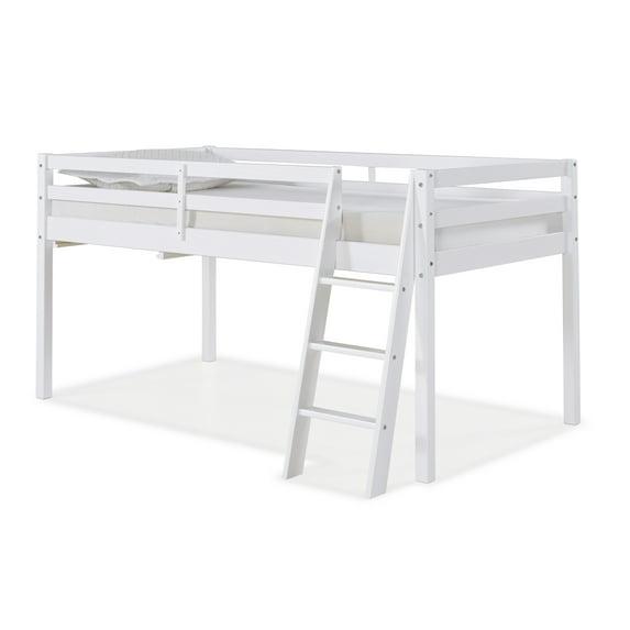 Twin Roxy Junior Kids' Loft Bed White - Bolton Furniture: Low Loft Bed, Brazilian Pine Frame, Unupholstered, All Ages