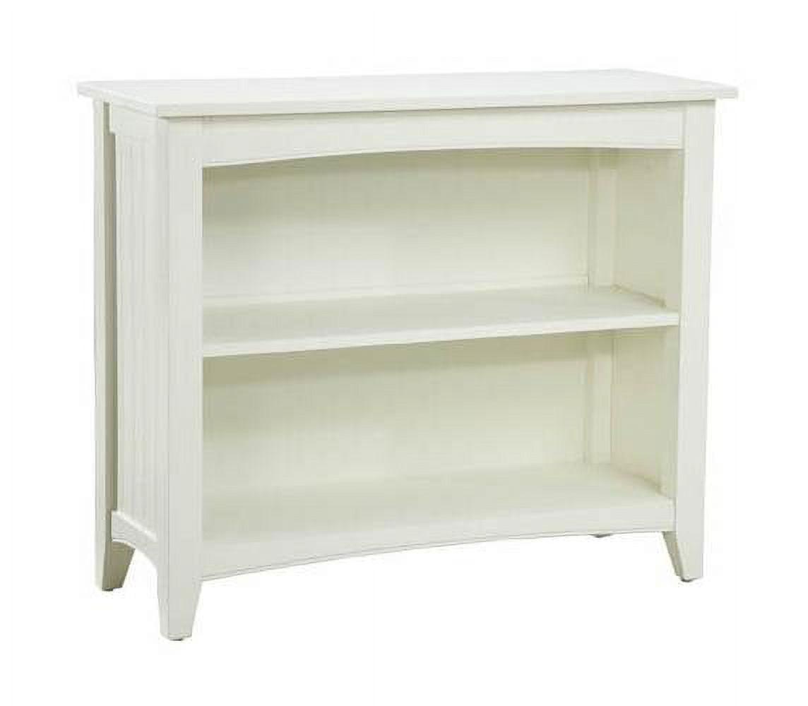 Ivory Wood Adjustable Kids Bookcase with Doors