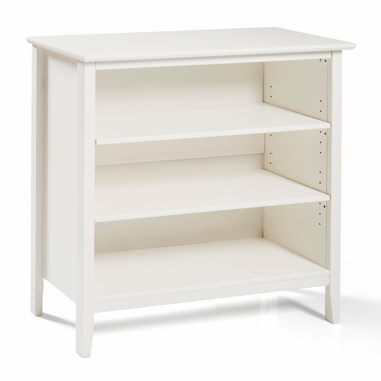 White Adjustable Kids Wooden Under Window Bookcase