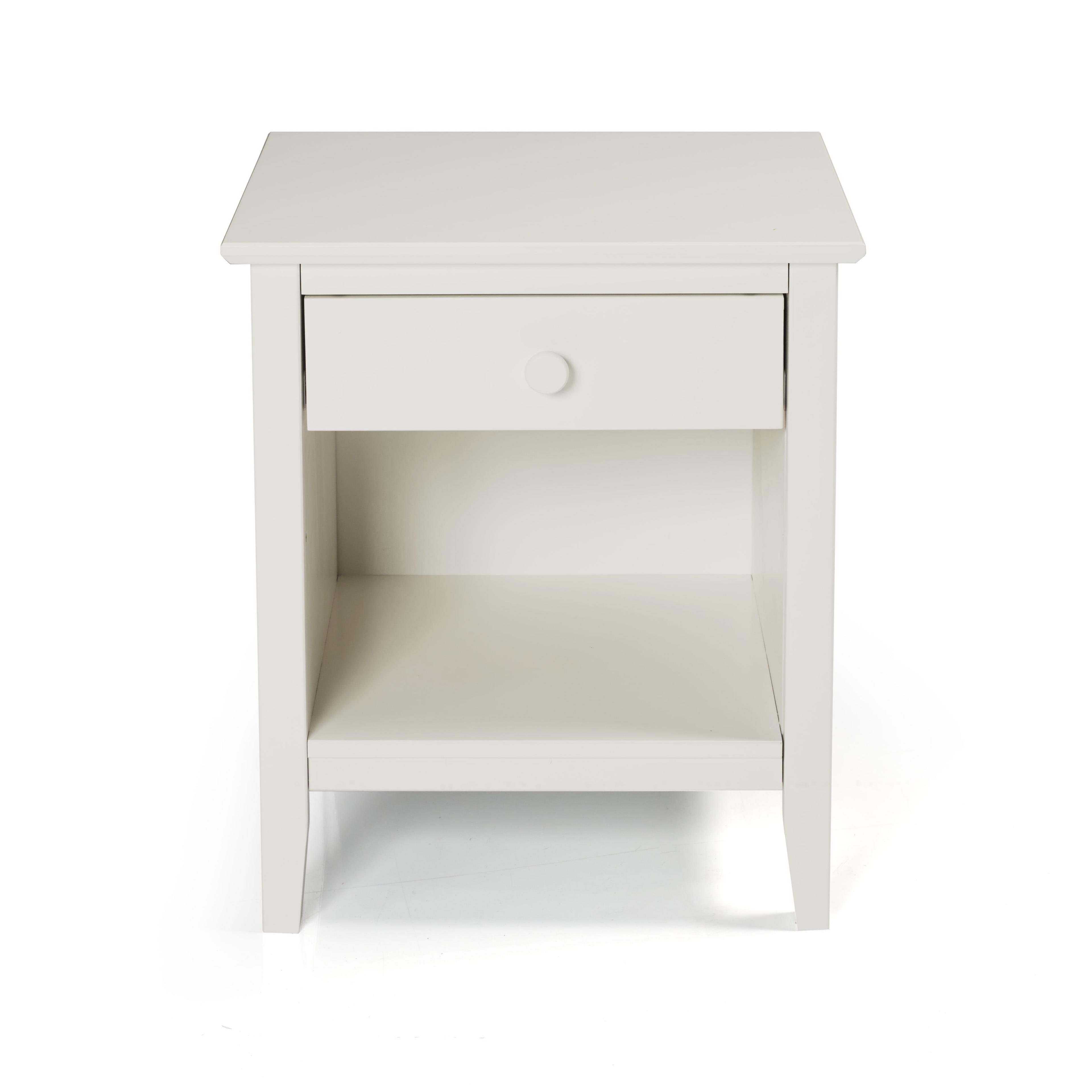 Simplicity White Brazilian Pine 1-Drawer Nightstand