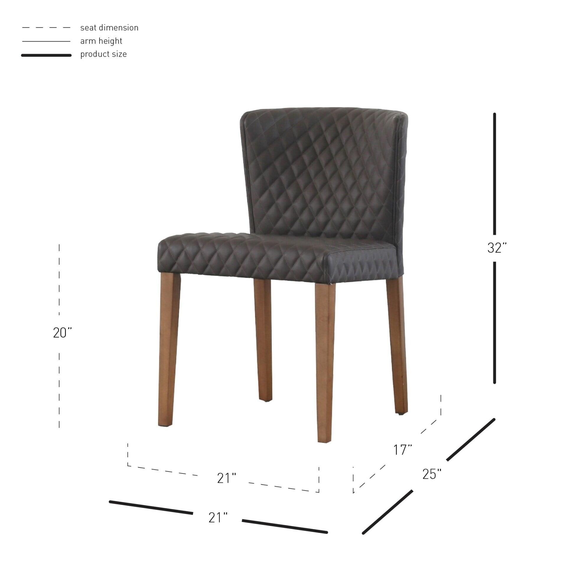 Albie Diamond Stitching PU Leather Chair