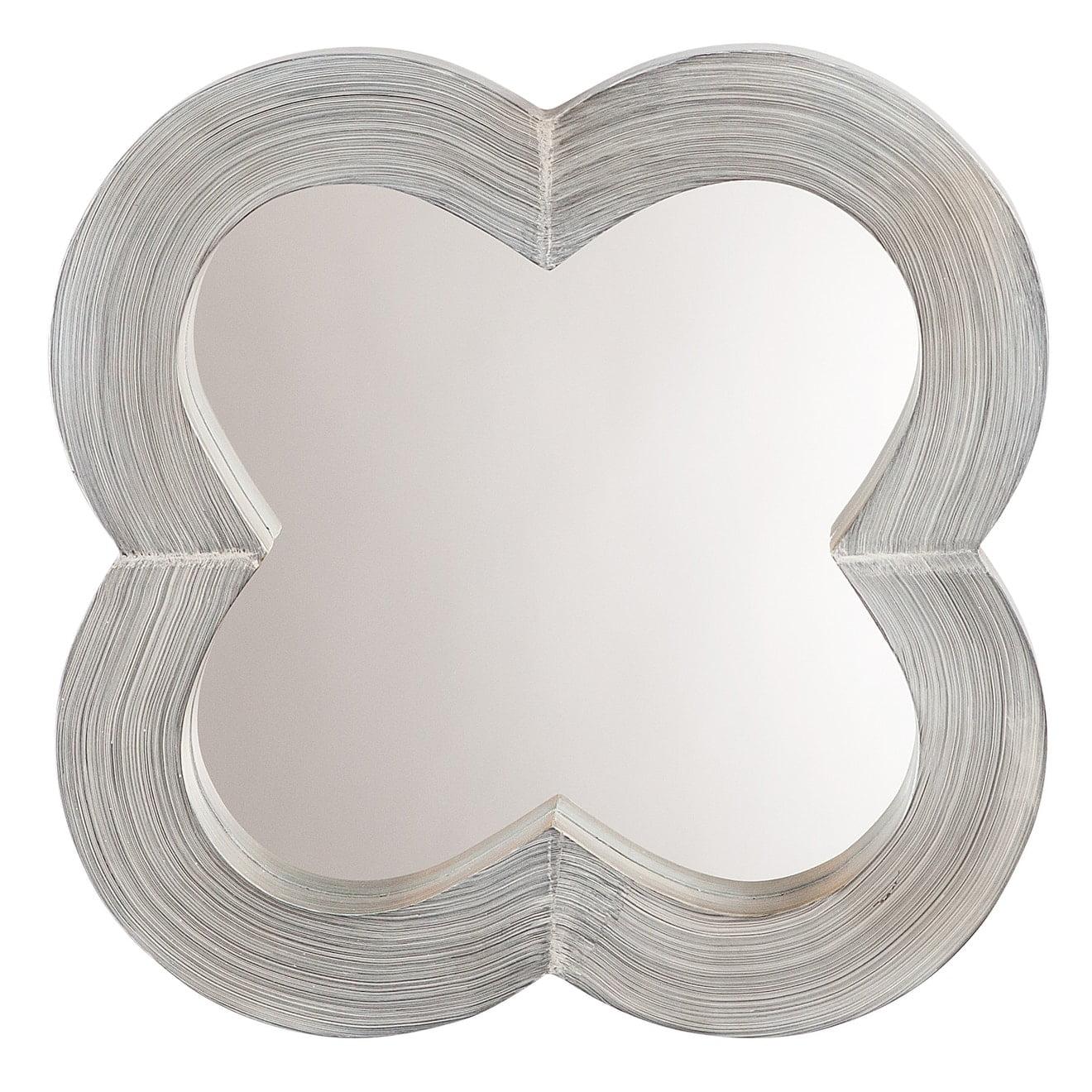 Alden Décor Ivy Wood Mirror, Grey Wash