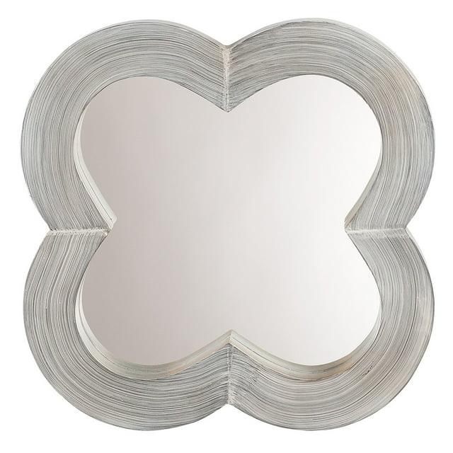 Alden Décor Ivy Wood Mirror, Grey Wash