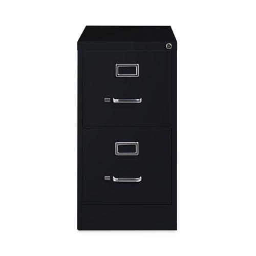 Alera Two-Drawer Economy Vertical File, Letter-Size File Drawers, 15" x 26.5" x 28.37", Black