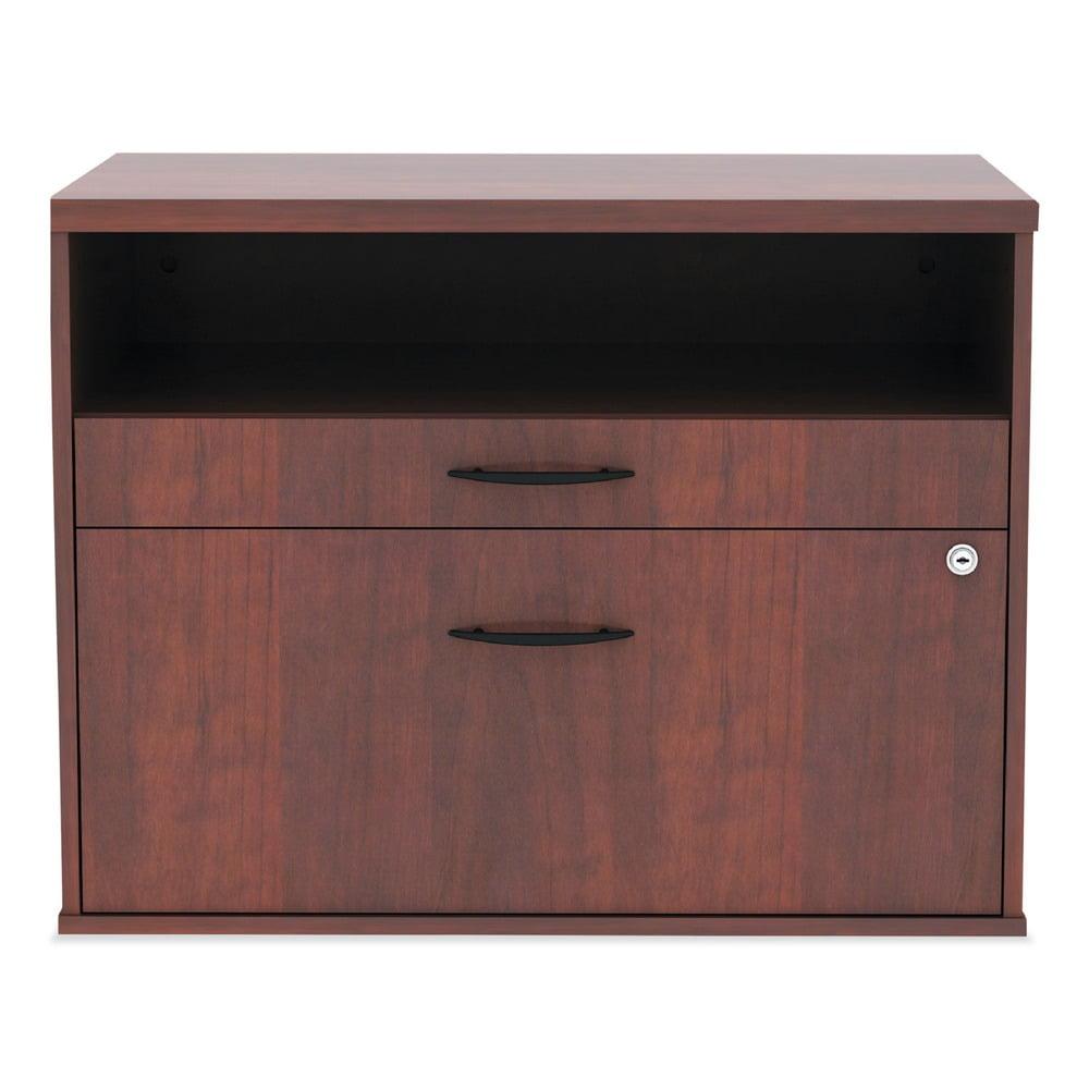 Cherry 2-Drawer Lockable Lateral Filing Cabinet