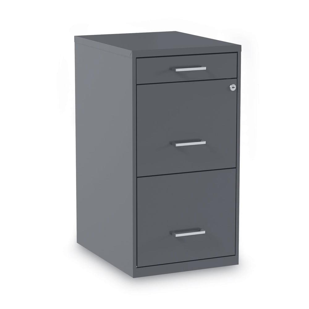 Charcoal Steel 3-Drawer Vertical File Cabinet